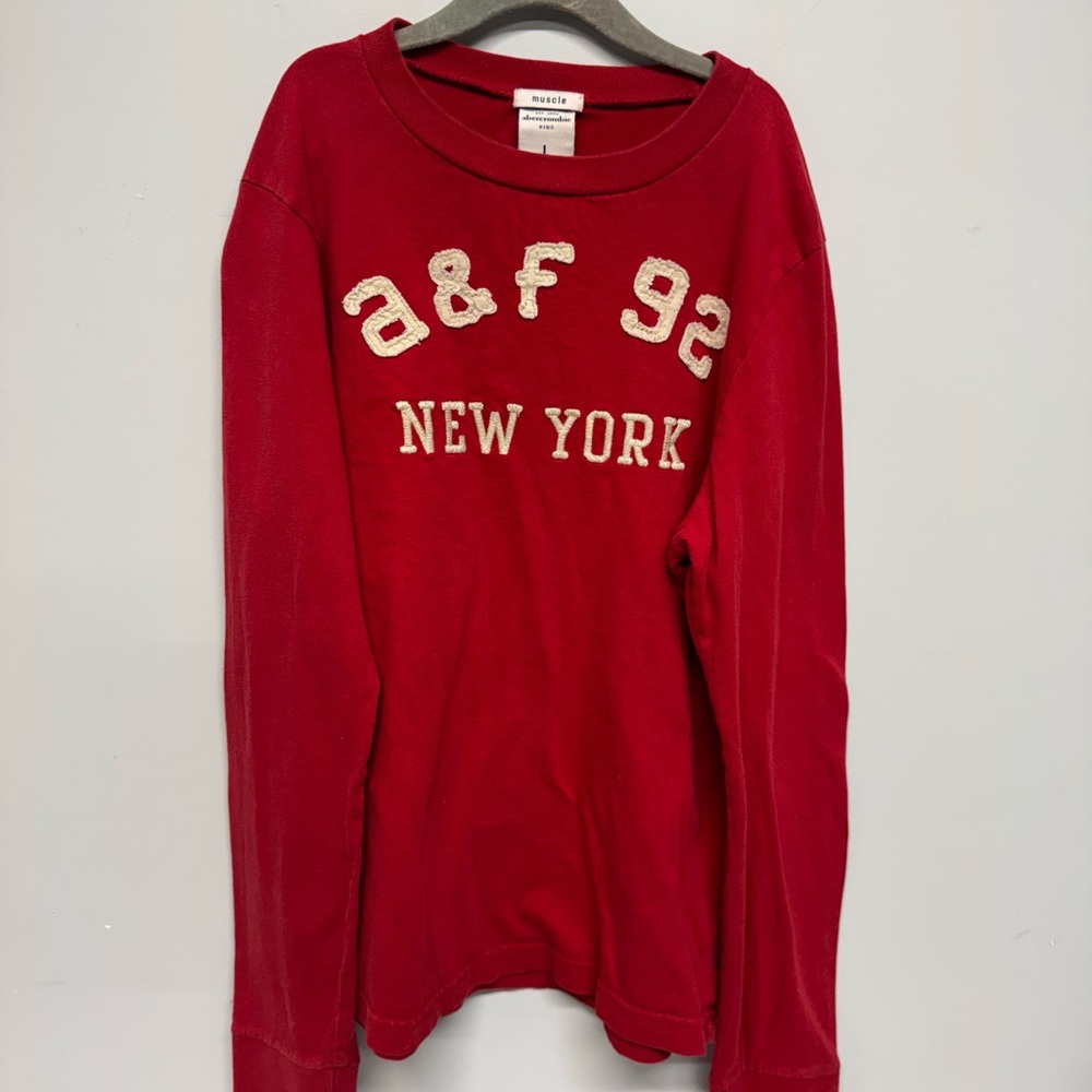 Abercrombie & Fitch Kids Red Long Sleeve Tee